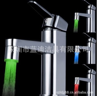 led发光水龙头 仿铜变色温控水龙头 LD8001-A9