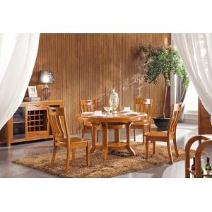 833纯实木餐桌 经典大气实用大圆桌橡胶木饭桌子批发中式餐厅家具