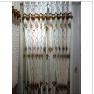 高档窗帘，古典窗帘，柯桥厂家直销爆款 型号20170 咖啡色灰色