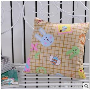 卡通多功能两用全棉印花靠垫抱枕被子