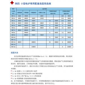 常用配套选型预选表
