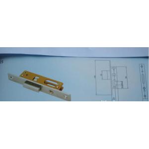 供应高质量窄型，短型小插芯门锁单方舌锁体