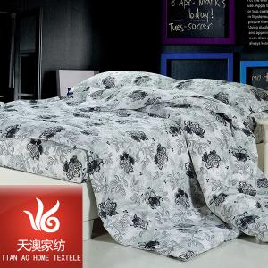 全棉贡缎活性印花四件套田园风