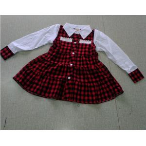 2014秋冬新品女童长袖格子连衣裙