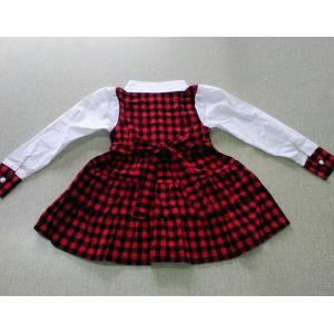 2014秋冬新品女童长袖格子连衣裙