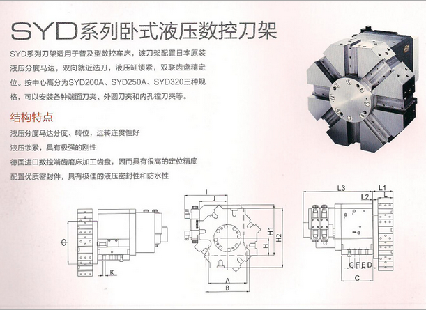 SYD系列卧式液压数控刀架