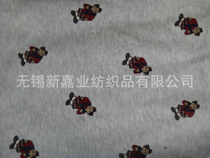 全棉卡通印花针织布料