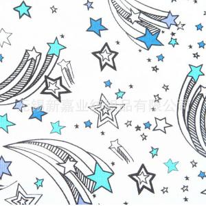 棉氨印花罗纹汗布