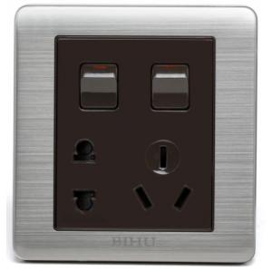 V1-038B双联开关二，三极插座-双控