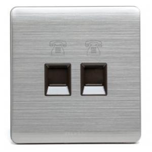 V1-125双联四芯电话插座