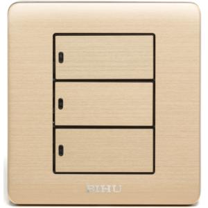 V2-005A  随意点三联开关-单控