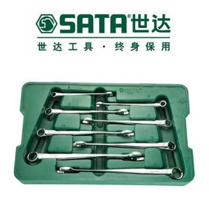 8件加长型X柄两用扳手组套