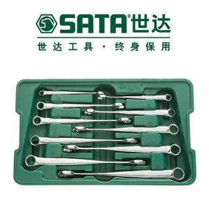 10件加长型X柄两用扳手组套