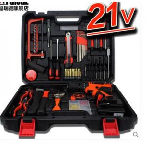 21V锂电池电钻 手动五金工具套装 木工电动工具箱 家用套装组合