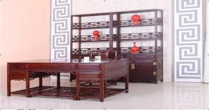 华强 画桌1.8米+明式书柜